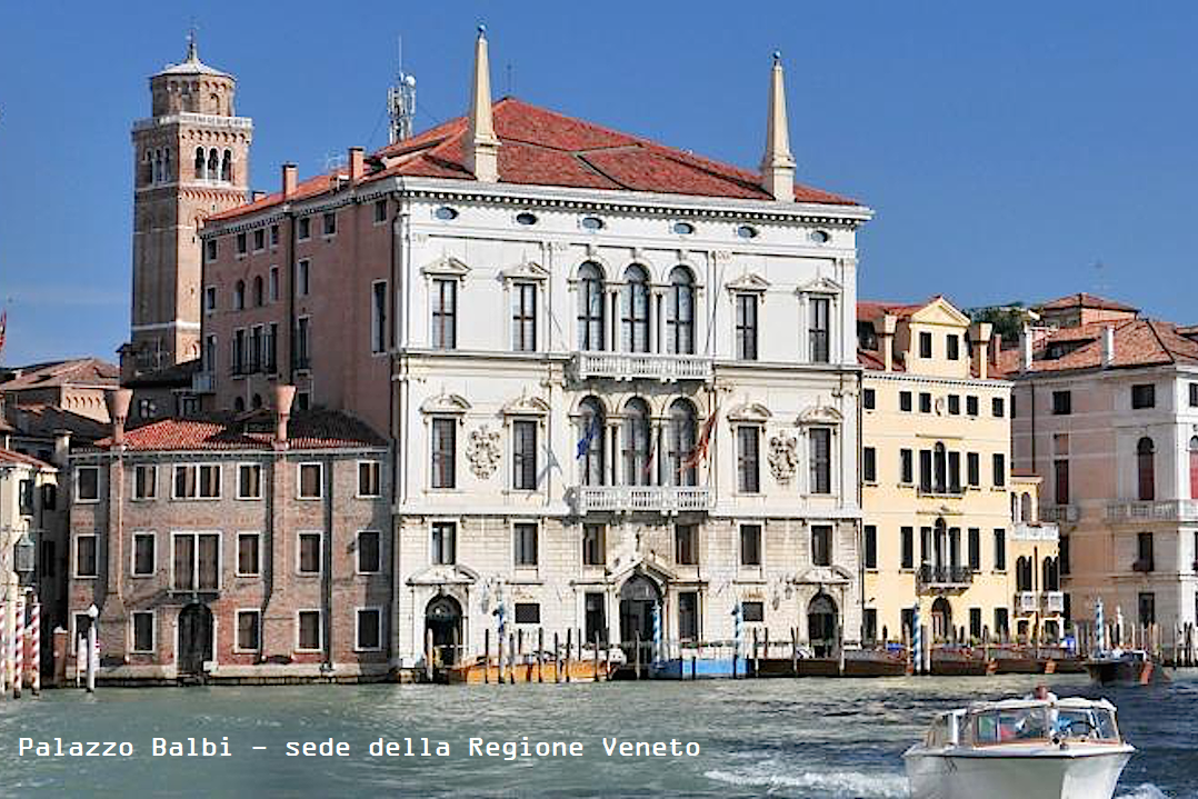 vista di palazzo Balbi, sede della Regione Veneto