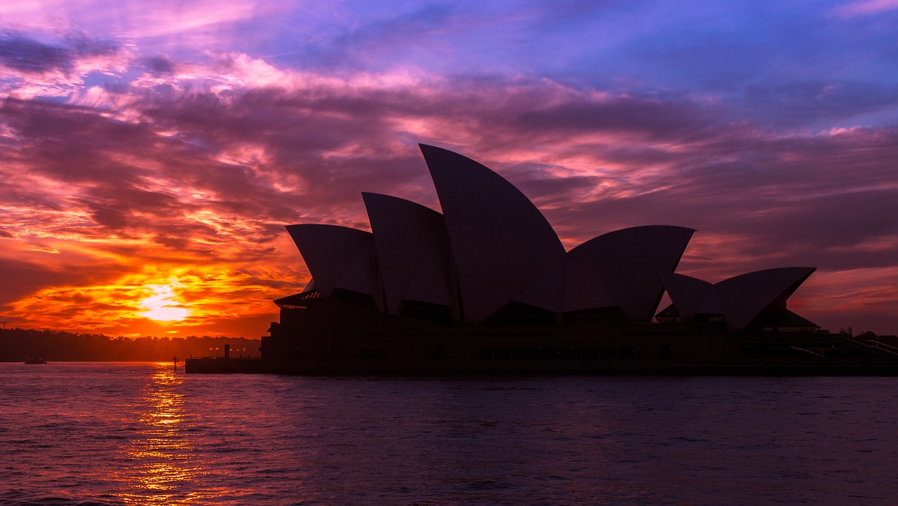 Capodanno nel mondo. Vista di Sydney sull'acqua.