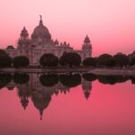 Viaggio di lusso in India. Vista del Victoria Memorial di Calcutta